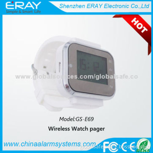 Wireless waiter calling system wrist pager with 1527/2262 signal code